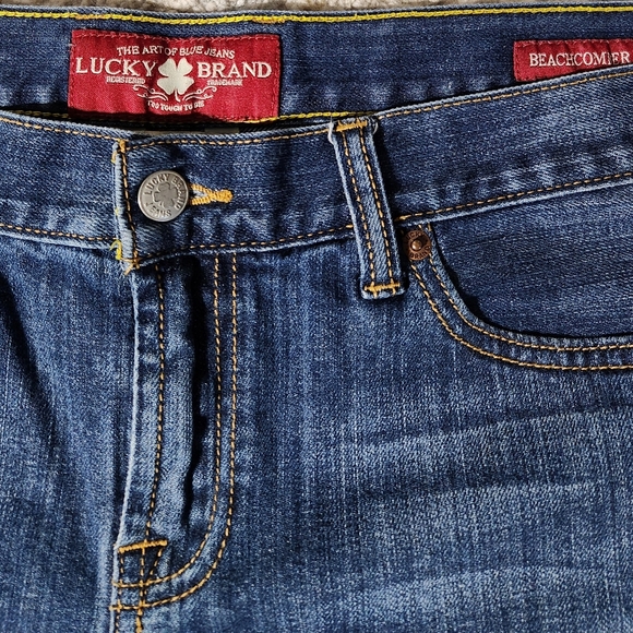 Lucky Brand Indigo Jean Shorts with Lace Detail BEACHCOMBER - Picture 3 of 4